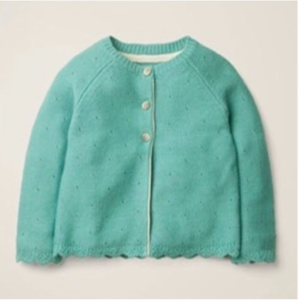 Baby Boden Cashmere Cotton Blend Cosy Cardigan In Duck Egg Blue 18-24 Months.